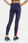 Zelocity Mid Rise Quick Dry Leggings - Evening Blue — thumbnail 3